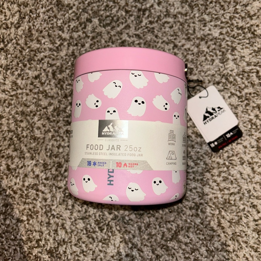 Tiktok viral Halloween Hydrapeak Pink Ghost Hydrapeak food jar goth decor
